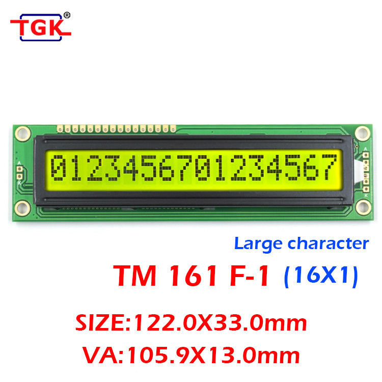 16x1 lcd Display factory 1601 modules  TM161F-1 screen big Character tgk